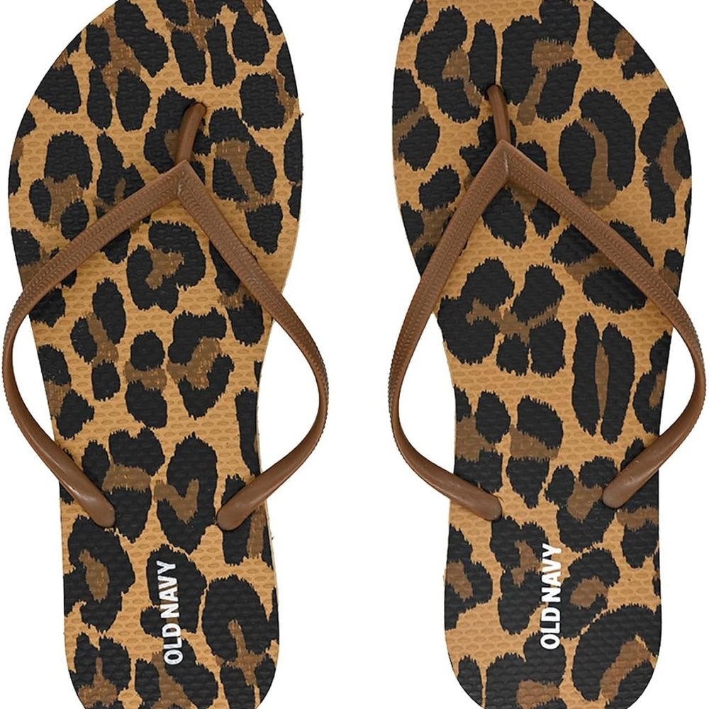 Old Navy Women's Animal Print Sandals - Brown and Black - Picture 1 of 7